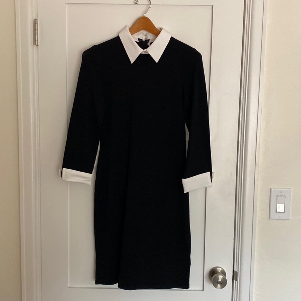 Black knit dress
